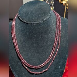 Faceted Garnet Necklace